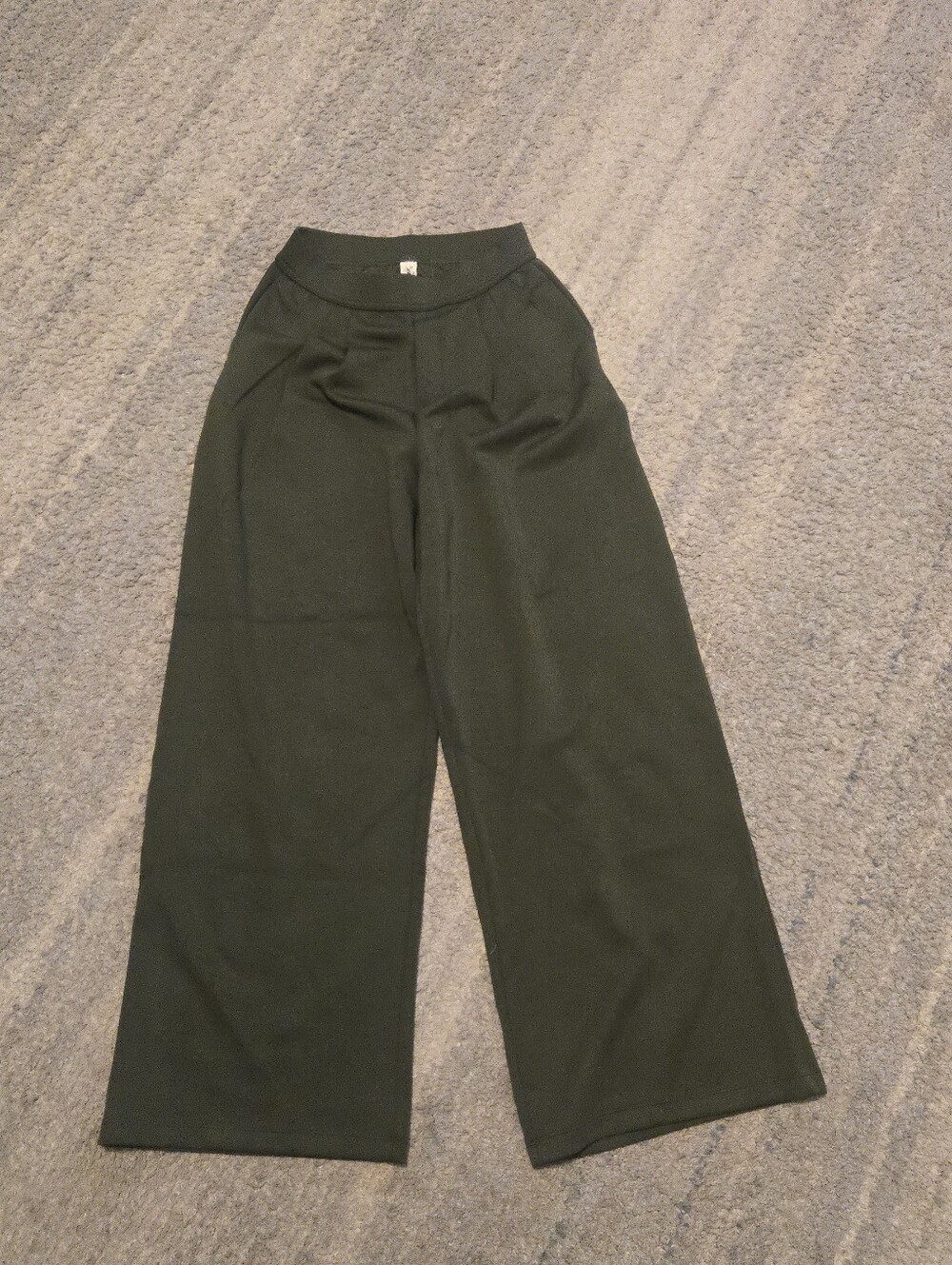 Halara Flex High Waisted Pocket Wide Leg Women Suit Work Pants Small green